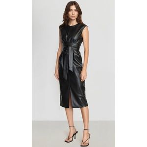 Modern Citizen | Dresses | Modern Citizen New Pilar Vegan Tiefront Faux Leather  Dress Size Large | Poshmark